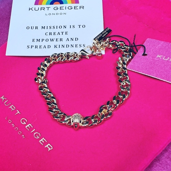Kurt Geiger Gold Eagle Head Bracelet - Picture 2 of 4